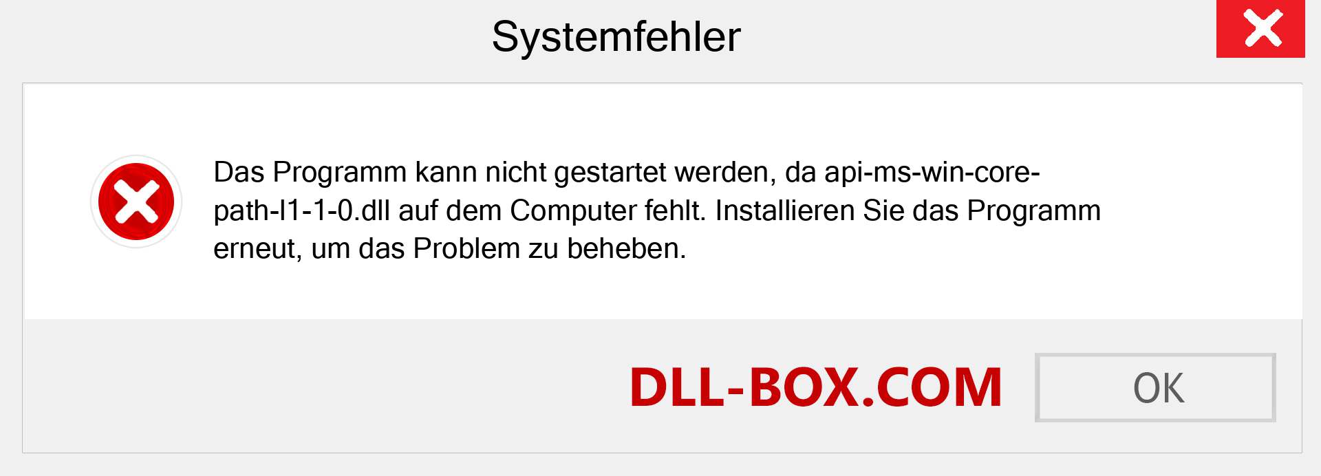 api-ms-win-core-path-l1-1-0.dll-Datei fehlt?. Download für Windows 7, 8, 10 - Fix api-ms-win-core-path-l1-1-0 dll Missing Error unter Windows, Fotos, Bildern